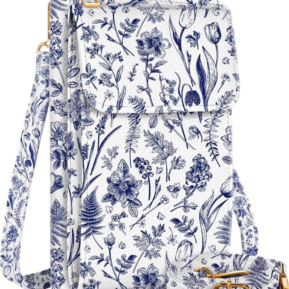 Cute Crossbody Purse Cell Phone Bags for Women - Leather Cellphone Wallet Purse